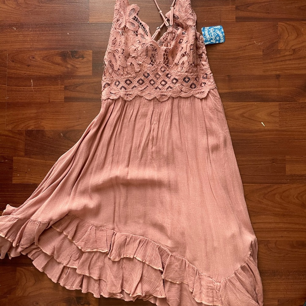 Pink/ nude free people sun dress